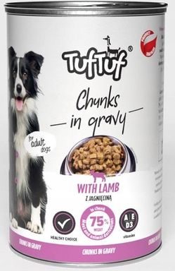 Tuf Tuf Mokra Karma Dla Psa 75% Mięsa Kawałki W Sosie Mix Smaków 24X415G - zdjęcie 4