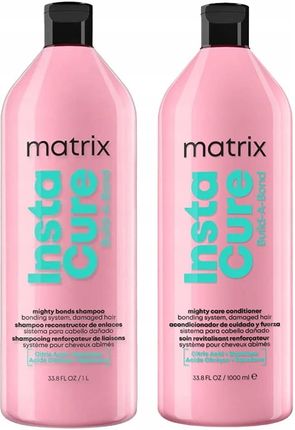 Matrix Instacure Build-A-Bond Mighty Bonds Odbudowujący Zestaw Do Włosów Zniszczonych Szampon 1L Odżywka 1L - zdjęcie 3