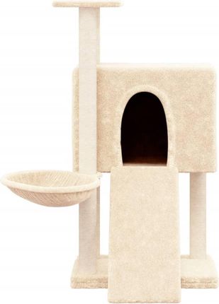 The Living Store Drapak Z Sizalowymi Słupkami Do Drapania Kremowy 96Cm 1780857122 - zdjęcie 2