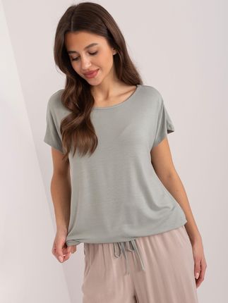Khaki casualowa bluzka ze ściągaczem SUBLEVEL - zdjęcie 2