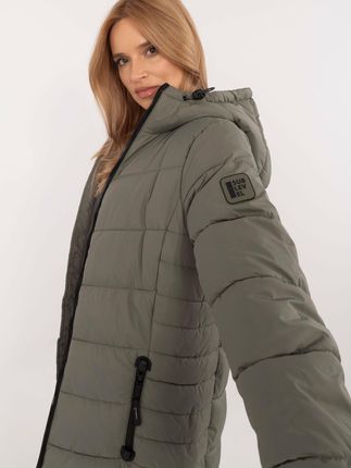 Khaki puchowa kurtka zimowa z kieszeniami SUBLEVEL - zdjęcie 2