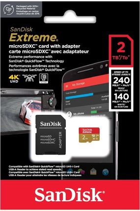 Sandisk Extreme Microsdxc 2 Tb Uhs-I/U3 A2 V30 (SDSQXAV2T00GN6MA) - zdjęcie 2