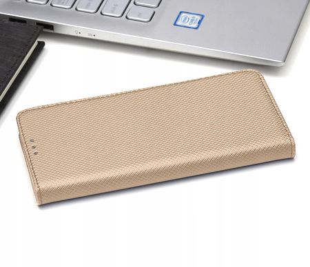 Krainagsm Etui Z Klapką Do Samsung S25 Plus Zamykane Złote Futerał Szkło 9H - zdjęcie 4
