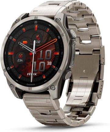 Garmin Fenix 8 47mm Srebrny z Tytanową Bransoletą