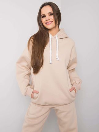 Beżowy dwuczęściowy komplet bawełniany Alicia - zdjęcie 2