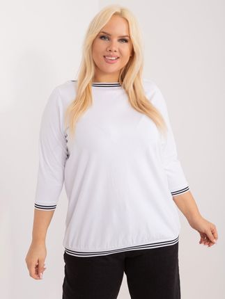 Biała bluzka plus size Pearl - zdjęcie 2