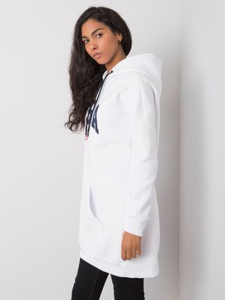 Biała bluza kangurka Yetty RUE PARIS - zdjęcie 2