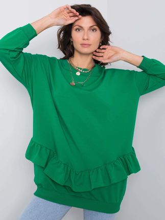 Zielona bluza bez kaptura Sanvi - zdjęcie 3