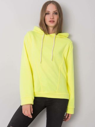 Fluo żółta bluza z kapturem Emy - zdjęcie 2