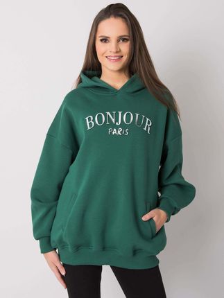 Ciemnozielona bluza z kiszeniami Lille RUE PARIS - zdjęcie 2