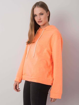Fluo pomarańczowa bluza z kapturem Emy - zdjęcie 3