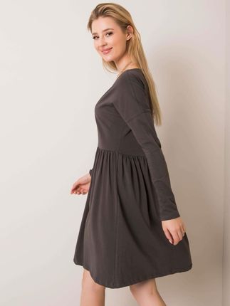 Khaki sukienka Vega RUE PARIS - zdjęcie 2