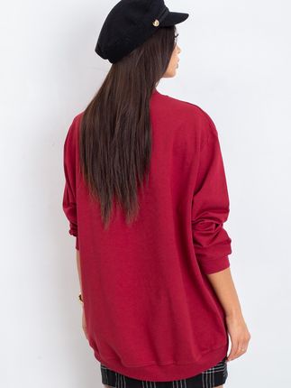 Bordowa bluza Twist - zdjęcie 2