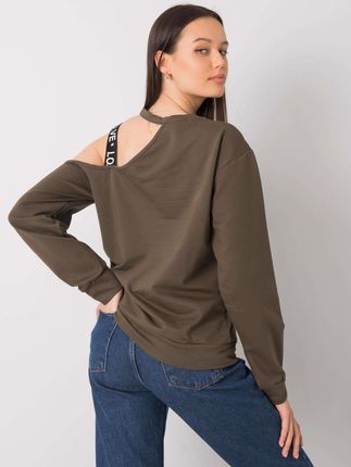 Khaki bluzka z nadrukiem Glenda - zdjęcie 2