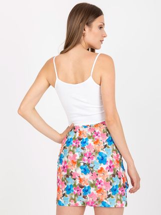 Biały prążkowany top basic na ramiączkach RUE PARIS - zdjęcie 2