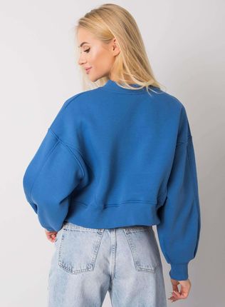 Ciemnoniebieska bluza bez kaptura Thilde - zdjęcie 2