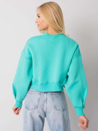 Turkusowa bluza bez kaptura Thilde - zdjęcie 2
