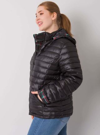 Czarna kurtka dwustronna plus size Irfane - zdjęcie 3