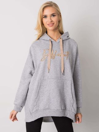 Szara melanżowa bluza kangurka Fallon - zdjęcie 3