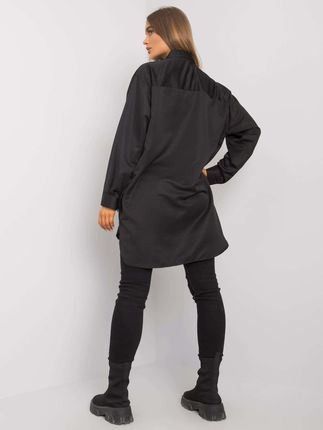 Czarna koszula oversize Cathy - zdjęcie 2