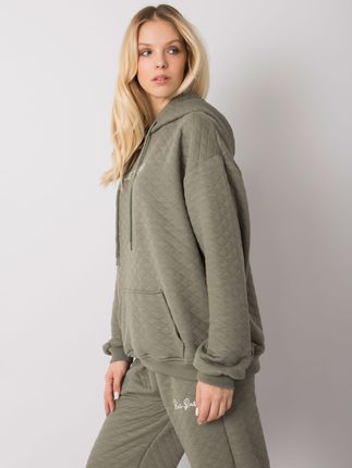 Jasna khaki bluza z pikowaniem Hanna RUE PARIS - zdjęcie 3