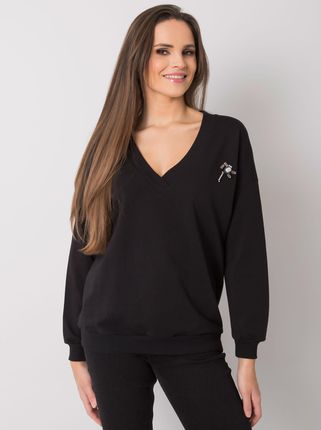 Czarna bluza z aplikacją Marsylia RUE PARIS - zdjęcie 2