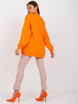 Pomarańczowa dresowa bluza basic Twist - zdjęcie 2