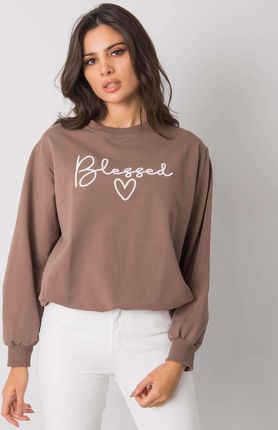 Brązowa bluza z napisem Ercolano RUE PARIS - zdjęcie 3