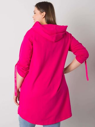 Fuksjowa bluza plus size na suwak Zurich - zdjęcie 2