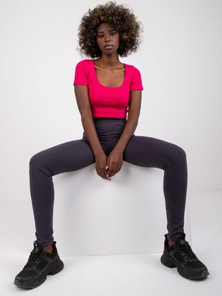 Grafitowe legginsy Basic - zdjęcie 2