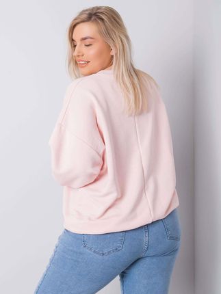 Jasnoróżowa bluza plus size Mischa - zdjęcie 2
