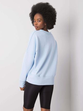 Jasnoniebieska bluza z nadrukiem Loretta RUE PARIS - zdjęcie 2