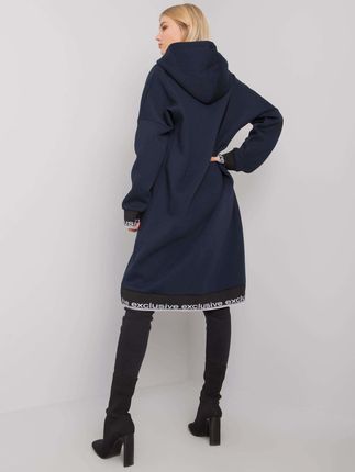 Granatowa rozpinana bluza z kapturem Mayar - zdjęcie 2