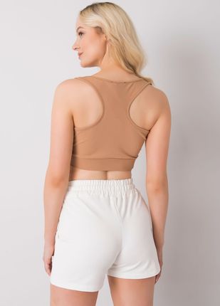 Camelowy crop top Lily RUE PARIS - zdjęcie 2