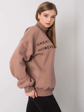 Jasnobrązowa ocieplana bluza oversize Kelly - zdjęcie 2