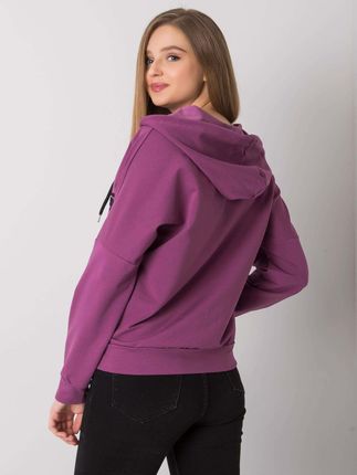 Fioletowa rozpinana bluza z kapturem Diane - zdjęcie 3