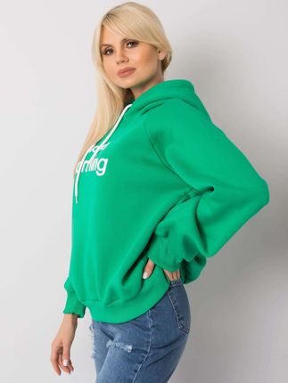 Zielona ocieplana bluza oversize z kapturem Alice - zdjęcie 2