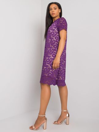 Fioletowa sukienka koronkowa plus size Ginny - zdjęcie 2