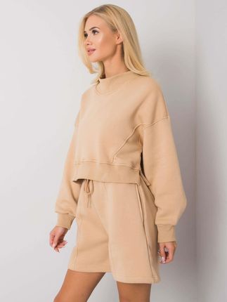 Camelowa bluza bez kaptura Thilde - zdjęcie 2