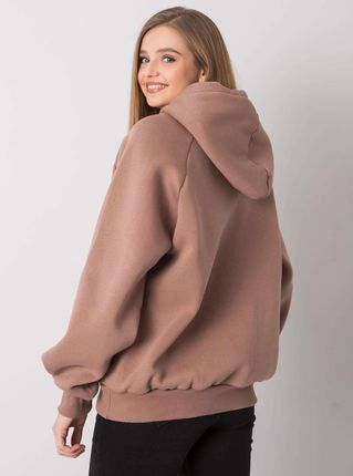 Jasnobrązowa ocieplana bluza oversize z kapturem Alice - zdjęcie 2