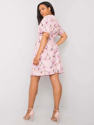 Różowa wzorzysta sukienka plus size Celene - zdjęcie 2