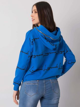 Ciemnoniebieska bluza plus size z kieszenią Jossy - zdjęcie 2