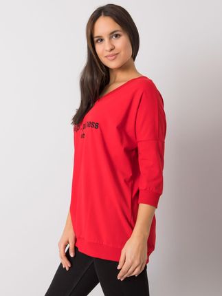 Czerwona bluza z napisem Jolanda RUE PARIS - zdjęcie 3