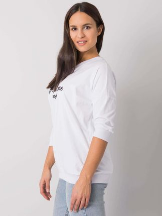 Biała bluza z napisem Jolanda RUE PARIS - zdjęcie 3