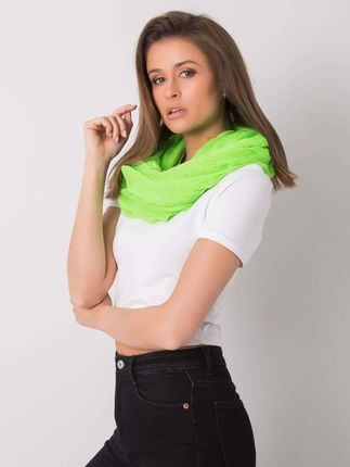 Fluo zielony komin z błyszczącą aplikacją - zdjęcie 2