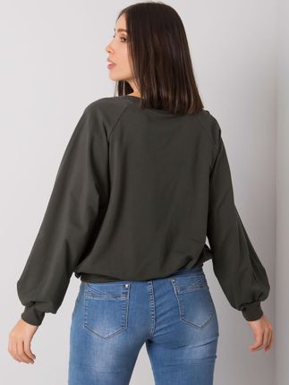 Ciemna khaki bluza plus size bez kaptura Hariette - zdjęcie 2