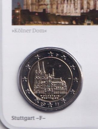 2 Euro Niemcy 2011 Katedra W Kolonii 5Szt A D F G J - zdjęcie 3