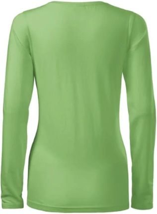 Koszulka z długim rękawem damska longsleeve groszkowa SLIM 139 - zdjęcie 2