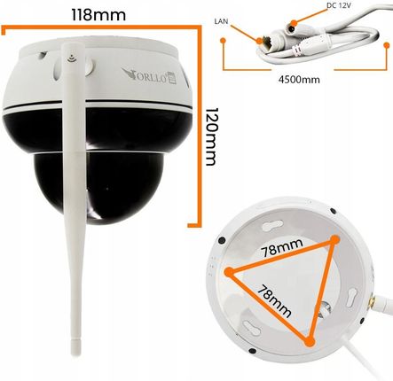 Orllo Kamera Ip Kopułkowa Zewnętrzna Obrotowa Wifi Poe 5Mpx (TZ7) - zdjęcie 2