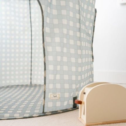 3 Sprouts Namiot Dla Dzieci Recycled Gingham Blue - zdjęcie 4